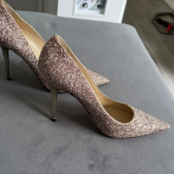 Jimmy Choo Sparkling Heels - Gold and Pink - Picture 5 of 7